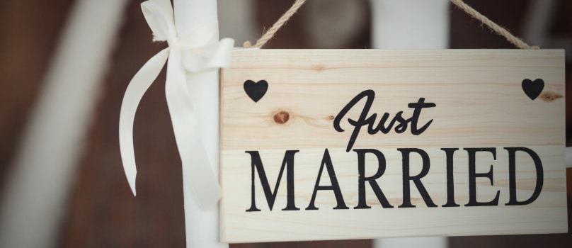 Just Married Wood Tag Just Married Wood Tag